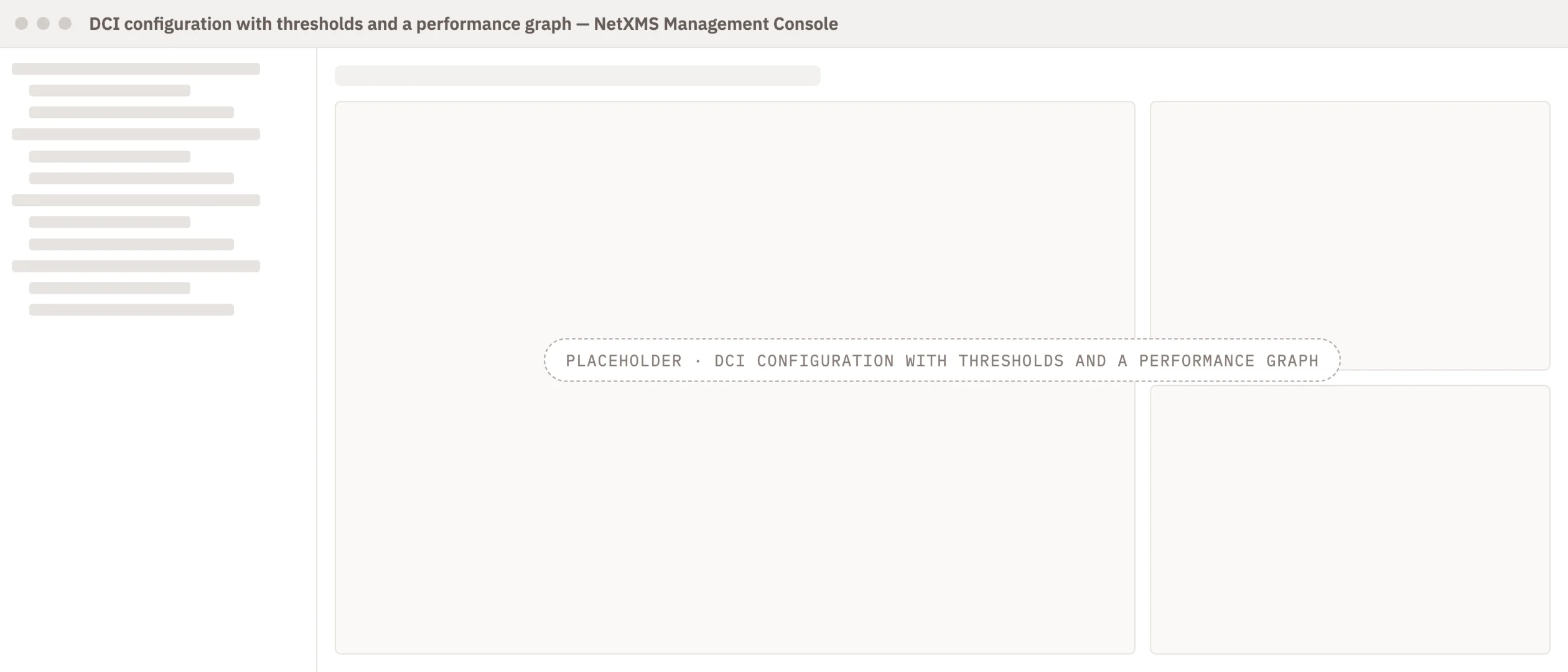 DCI configuration for a node, with thresholds and a performance graph