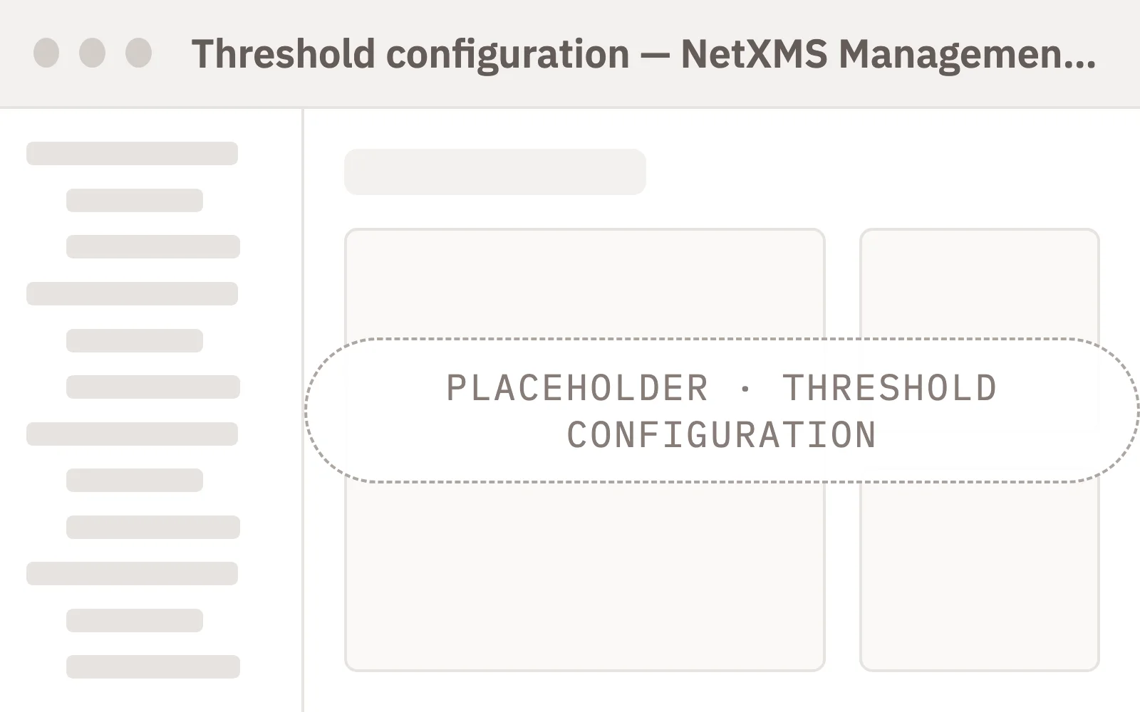 Threshold configuration for a metric