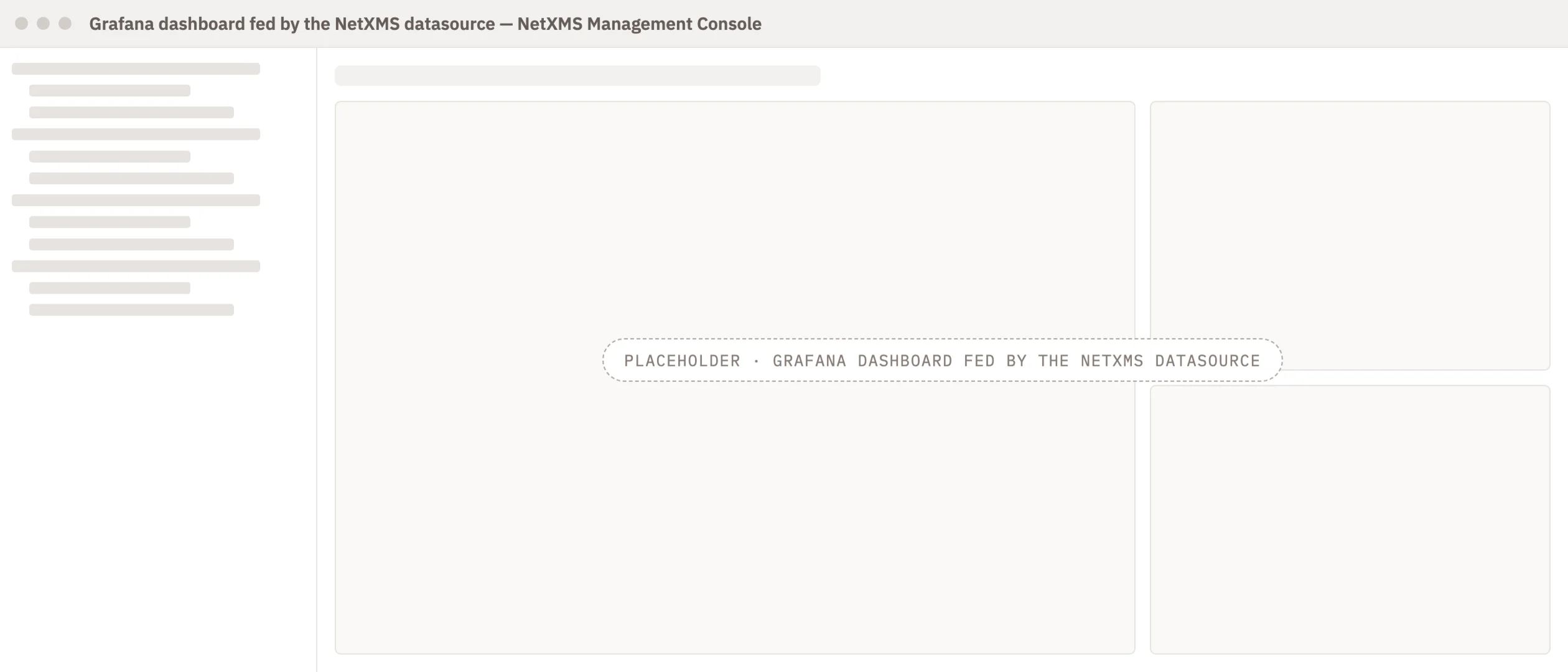 Grafana dashboard fed by the NetXMS datasource